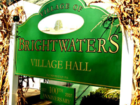 Sign &quot;Brightwaters Vilage Hall&quot;
