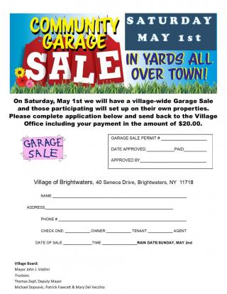 Village-wide Garage Sale - May 1st